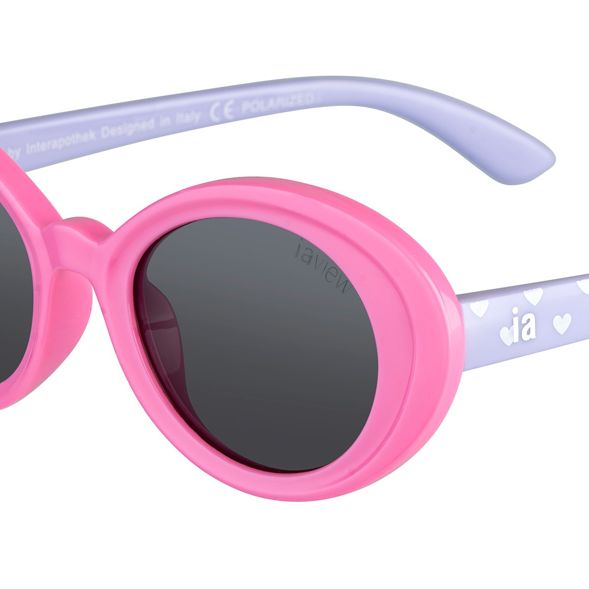 Iaview kids gafa de sol para niños k2307 PEPIS rosa y lila con corazones polarizada
